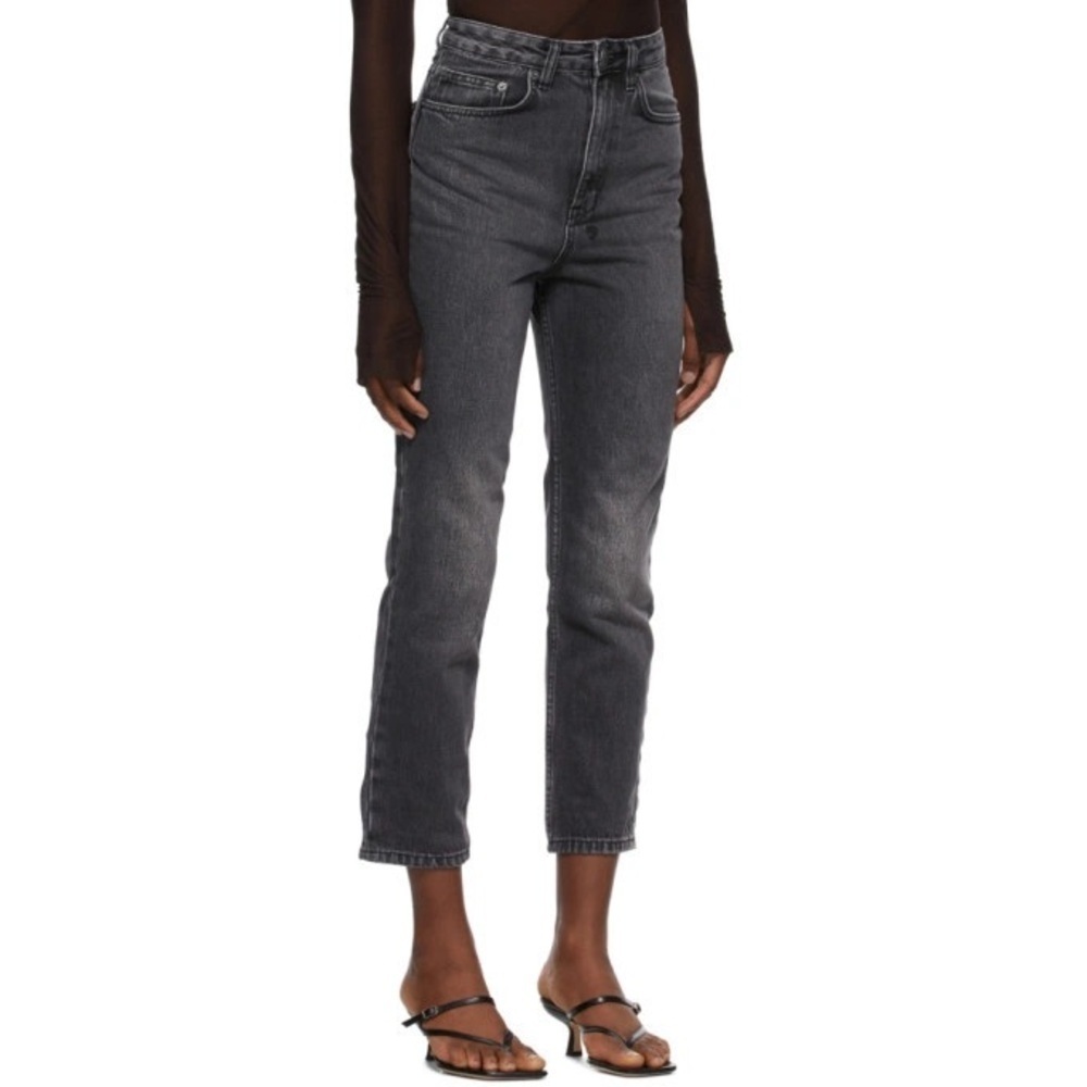 NWT Ksubi Women’s Chlo Wasted Super Straight High Rise Ankle Crop Black Jeans 25